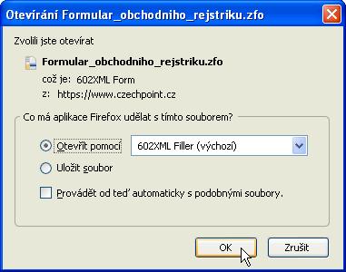 Formulář obchodního rejstříku otevřete v sekci Formulář obchodního