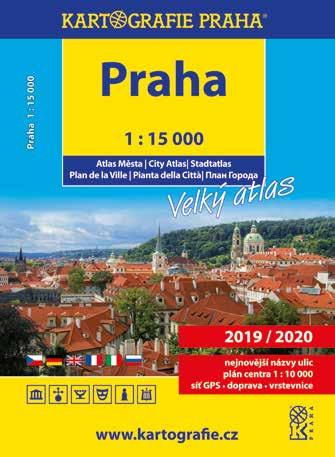 Praha mapa turistických zajímavostí, 1 : 10 000 9788073933029 970 660 mm (složená 121 230 mm) 59