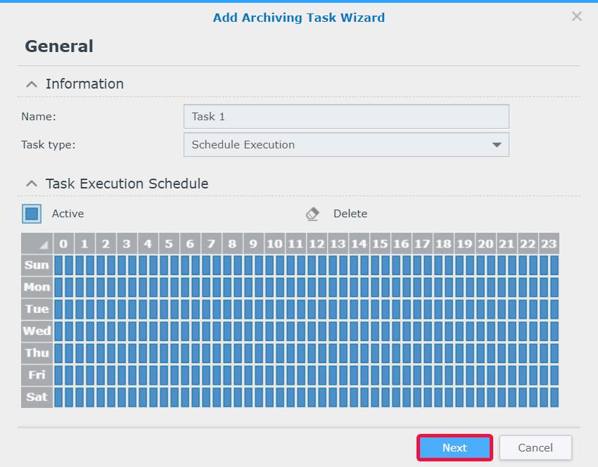 Kapitola Archive Vault 9 V části Archive Vault je možné spravovat úlohy archivování a přenášet záznamy z jiných serverů do zařízení Synology.