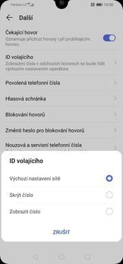 37 z 37 Identifikace volajícího (CLIP/CLIR) ikonu Telefon. Ťuknete na Další. 3. Zvolíte Nastavení. 4.