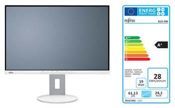 Datasheet FUJITSU Monitor B24-9 WE Všestranný ergonomický širokoúhlý monitor s úhlopříčkou 24,1 (61,1 cm) Ideální pro aplikace pro správu dokumentů a další kancelářské aplikace FUJITSU B24-9 WE je