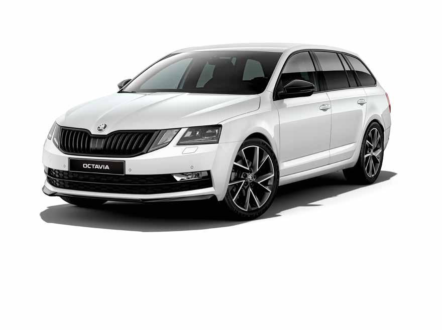 8 9 SPORT A DESIGN Paket DYNAMIC+ dodává vozu ŠKODA OCTAVIA COMBI praktické prvky i sportovní charakter.