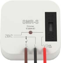 6 MR, MRU Řízený smívačreguláor IC inenziy osvělení MR /0 V: 85958858 MRU /0 V: 85958808 Připojení: Příkon (v klidu/při ma.