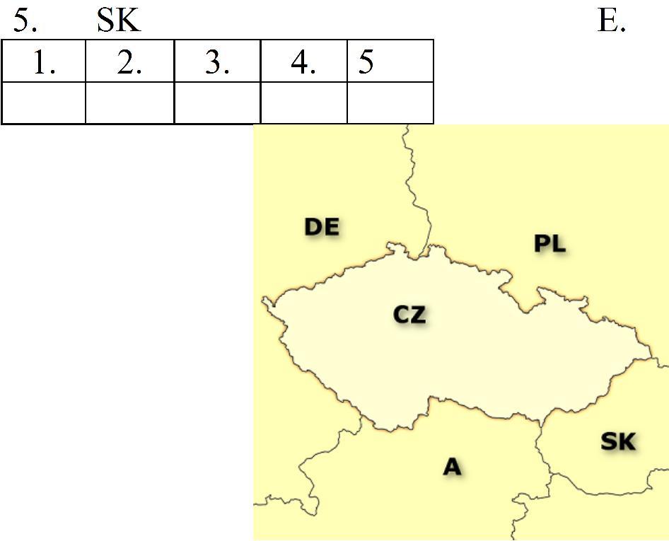 V. Cvičení (dělá mistra) Übung (macht den Meister) V. 1. Jaké země mají na autech tato písmena? Welche Länder haben diese Autoländerkennzeichen? 1. A A. Česká republika 2. CZ B. Německo 3. D C.