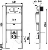 mm) pro připojení závěsného WC k standardním vestavným konstrukcím 343 Kč 40 60 400 25 355 510