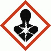 .. Signální slovo: Nebezpečí Standardní věta o nebezpečnosti: H290 Může být korozivní pro kovy H302 Zdraví škodlivý při požití H331 Toxický při vdechování H335 Může způsobit