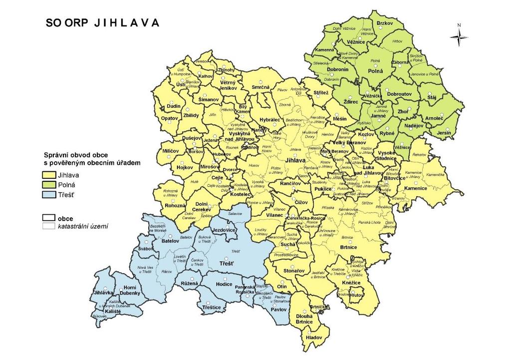 centrem kraje, který se z původního staronového názvu Jihlavský kraj posléze přejmenoval na Kraj Vysočina. Jihlava patří spolu s Karlovými Vary mezi nejmenší česká krajská města.