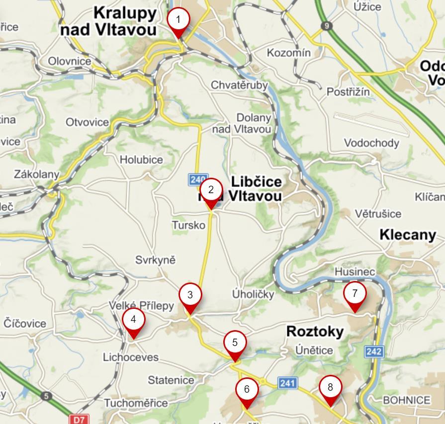 Dotčené obce: Kralupy nad Vltavou Tursko Velké Přílepy Lichoceves Statenice Horoměřice