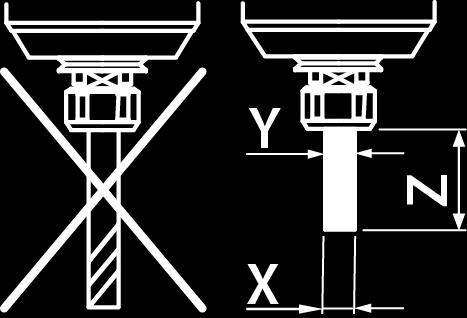 2 Klidový stav VF-vřetena Aby bylo vysokofrekvenční vřeteno pro účely instalačních a údržbových prací uvedeno mimo provoz, postupujte následovně: Ü Zcela odpojte přívod energie (proud).