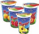 67132 6009 Florian jogurt 2,3 % MIX jahoda, meruňka, malina, vanilka 11005 Florian smetanový jogurt 8 %