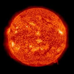 Obr. 10 Fotografie Slunce pořízené sondou SDO Sluneční skvrny svědčí o magnetickém cyklu Slunce.