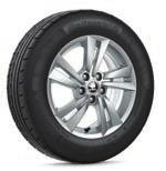 pro pneumatiky s rozměry 185/60 R15, ve stříbrné metalické barvě Carme 5JA 071 495 8Z8 Kolo z lehké slitiny 6,0J 15" ET38 pro pneumatiky s rozměry 185/60 R15, ve stříbrné metalické barvě Vigo