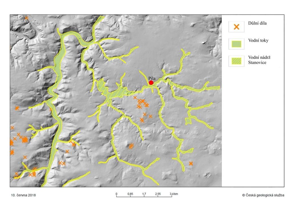 Obr. 2.: Mapa části povodí řeky Teplé.