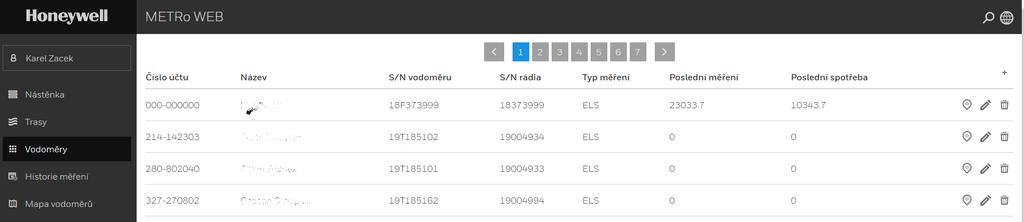 3. Aplikace pro správu odečtů METRo WEB Aplikace pro správu odběrných míst a odečtů je ve webovém rozhraní.