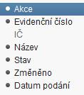 Stejným způsobem lze výběr kritérií ze seznamu zrušít přidržením tlačítka Ctrl a kliknutím na položky, podle kterých se již vyhledávat nemá. 6.