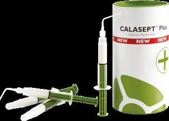 Kořenové výplně provizorní Calasept Hydroxid vápenatý ve stříkačce s kovovými aplikačními jehlami. Vysoký obsah kalcia >41 % (ph 12,4), dlouhodobá účinnost a vysoká efektivita.