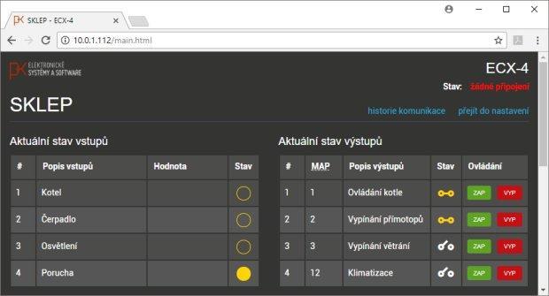 Pozn. 2: U síťové varianty -ET není omezen počet připojených modulů a je dána úplná volnost v přidělování výstupů pomocí tzv. mapování viz komplexní manuál.