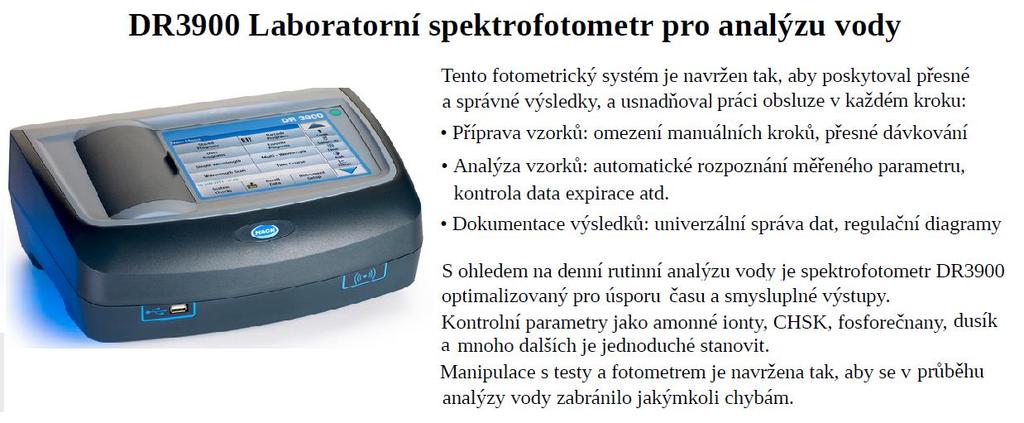 Monitorování - emise do vody Záměrem je použít