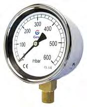 6 I43 Low pressure gauges apsule pressure gauges with elastic element and moving parts in copper alloy Built according to N 73 standards.