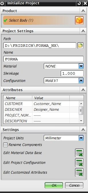 UTB ve Zlíně, Fakulta technologická 94 10 KONSTRUKCE VSTŘIKOVACÍ FORMY V NX 8,5 Pro konstrukci vstřikovací formy je vyuţit software NX 8,5.