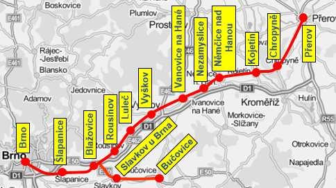 Zlín Otrokovice Velký rozptyl rychlostí 60 160 km/h Různé trakční systémy Různá úroveň