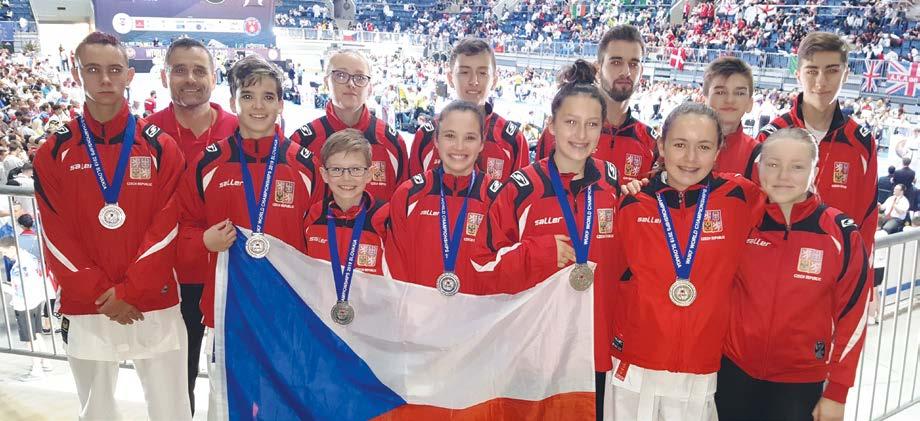 STRANA 14 SPORT A VOLNÝ ČAS TOP klub Českého svazu karate (olympijské karate) jeden z nejúspěšnějších klubů reprezentace ČR medailisté MS 2019 Nabízíme profesionální přístup Výborný přátelský