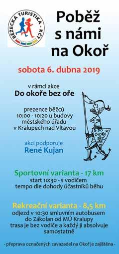 www.mestokralupy.cz SPORT DUBEN 2019 KZ 23 Prvně v novodobé historii uspořádali sjezdaři ze Ski klubu Kralupy lyžařské závody.