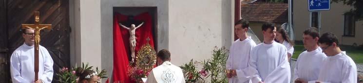 BOŽÍ TĚLO Mše svatá ze slavnosti Těla a Krve Páně s eucharistickým procesím byla v neděli 3. června ve 14 hodin. DIECÉZNÍ POUŤ V SUŠICI V sobotu 9.