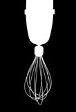 N N WHISKING (only TM4732 series) The whisk extension may only be used for whisking cream, egg whites, for preparation of thin sponge cake dough, and cold desserts. Use a wide container.