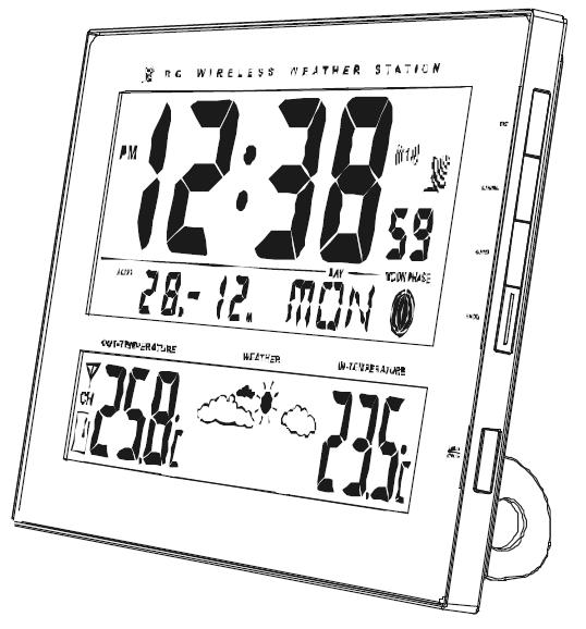 Hodiny meteorologické stanice budou poté pracovat jako normální křemenné hodiny (řízené krystalem). 1.