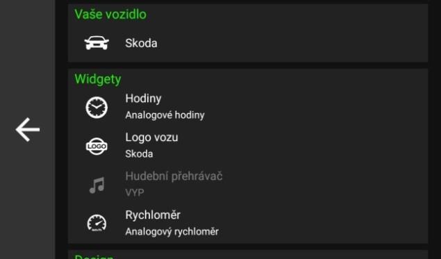 2. Menu nastavení launcheru 2.1 Zobrazení menu Do nabídky nastavení launcheru se dostaneme krátkým stiskem tlačítka NASTAVENÍ v pravém dolním rohu displeje.