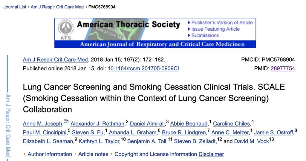 SCALE (SMOKING CESSATION WITHIN