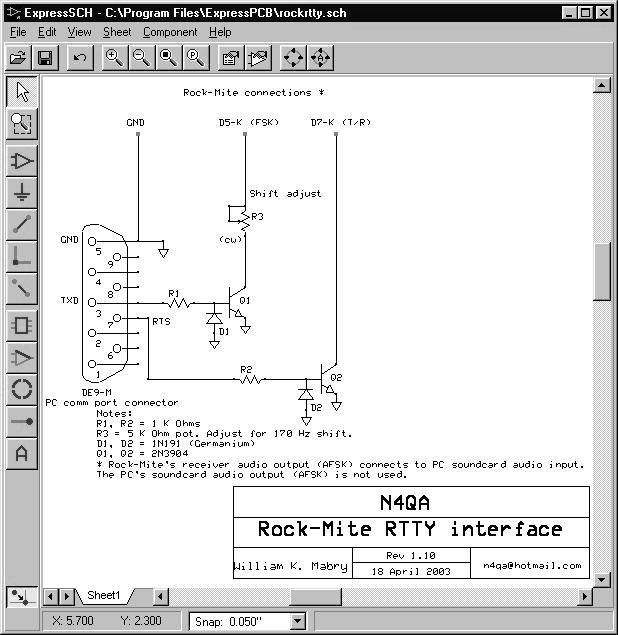 Audio filtr pro Rock-Mite transceiver dle KD1JV RTTY interface k Rock-Mite pocházející od N4QA Další z nekonečné řady modifikací a úprav je zapojení Rock-Mite pro provoz RTTY.
