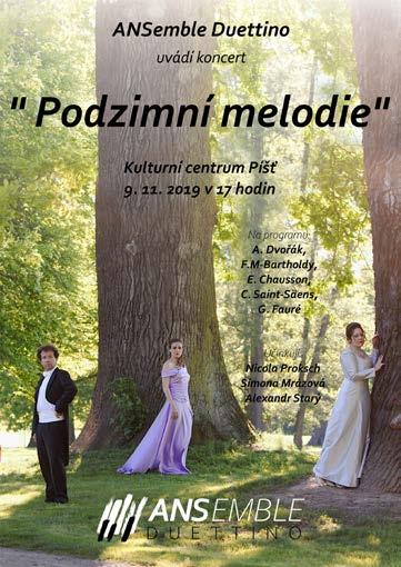 farnost kultura POZVÁNKA NA KONCERTY KOMORNÍ SOUBOR S NÁZVEM ANSEMBLE DUETTINO SE V SOBOTU 9. LISTOPADU OD 17 HODIN PŘIJEDE PŘEDSTAVIT DO KULTURNÍHO CENTRA V PÍŠTI.