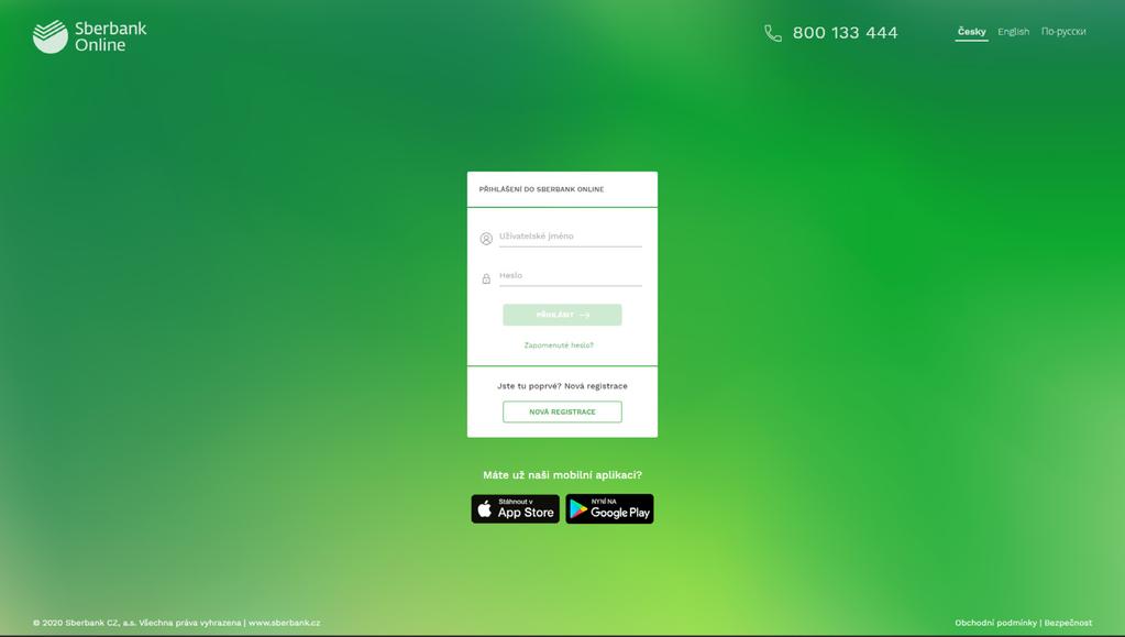 1. Přihlášení do Sberbank Online 03 Pro přihlášení do Sberbank Online je nutné mít přihlašovací uživatelské jméno a heslo.