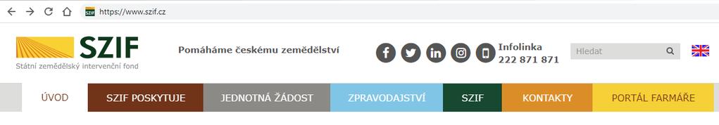 2 SPUŠTĚNÍ APLIKACE Aplikaci Předtisky LPIS lze spustit dvěma způsoby: a) z Portálu farmáře SZIF b)