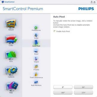 3. Optimalizace Obrazu Option>Auto Pivot (Možnost>Auto otáčení) Help>Version (Nápověda>Verze) Tato možnost bude aktivní pouze po výběru položky Version (Verze) v rozevírací nabídce Help (Nápověda).