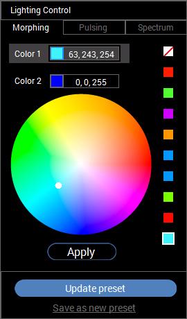 Vytvoření sady přednastavených barev Vytvořit lze maximálně 10 sad přednastavených barev pro rychlý přístup k oblíbeným barvám. Postup: 1. Klikněte na nový vzorek barvy,, ze seznamu. 2.