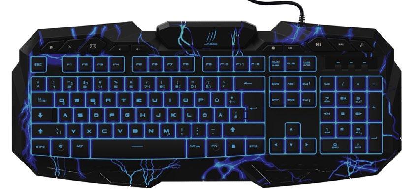 urage gamingová klávesnice Illuminated2 - gamingová klávesnice s efektním podsvícením - IT S time for u to Rage, tlačítka s dlouhou životností a přesným chodem pro extrémně rychlé ovládání -