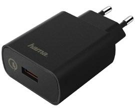 VÝKON AŽ 10 A 136666 DÉLKA KABELU: 2 m Rychlá USB nabíječka Quick Charge 3.