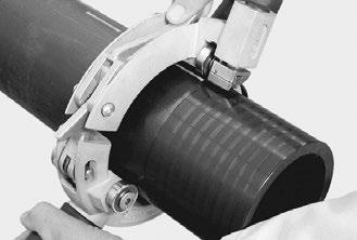 Spojování elektrotvarovky Krok 2 Připojení obočky be tlaku na hlavní řa 1. 2. 3.