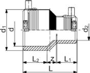 Elektroreukce SDR 11 PE 100 SDR potrubí (SDR 11) Voa PN 16, plyn PN 10 krytý oporový rát pro bepečné svařování limitované inikátory