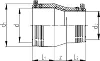 FF485836W 40-32 54 88 33 39 13 0,090 40 FF485835W 50-32 66 96 35 43 18 0,113 35 FF485837W 50-40 66 96 39 43 14 0,117 32 FF485838W 63-32