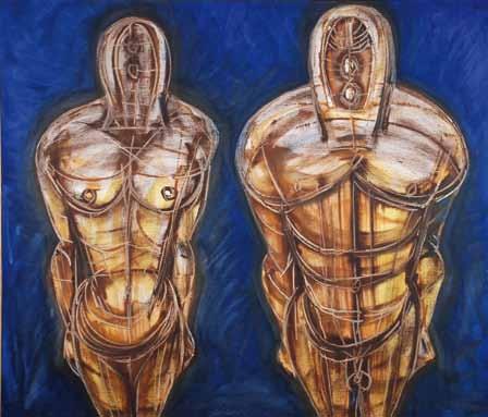 95 Jiří Načeradský (1939 2014) Milenci (Virtuálové) 95 olej, plátno, 2010, 130 x 150 cm, sign.