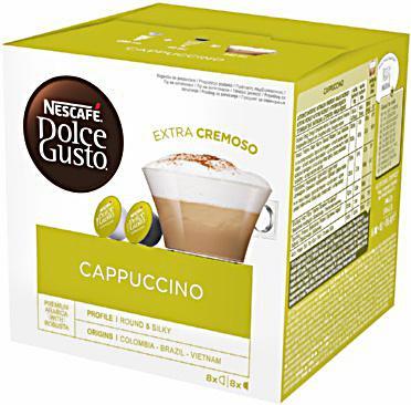 chipsy 120 g 100 g = 30,75 Nescafé Dolce Gusto