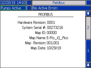 Obrazovka EtherNet 2 Tato obrazovka umožňuje zobrazení verze hardwaru, sériového čísla systému