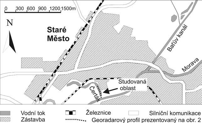 22 Depoziční architektura moderních fluviálních sedimentů na lokalitě Čerták (Staré Město u Uherského Hradiště) umělé mrtvé rameno řeky Moravy Depositional architecture of modern fluvial deposits in