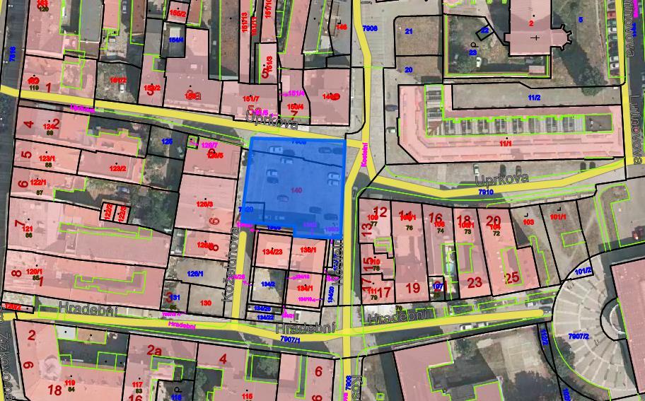 Adresa místa Kapacita Doba e Doba provozu Druh zboží č.: 4 Kostelní ulice, parc. č. 140, 7909, 7920, k.ú. Prostějov 1104 m 2 7.00 22.