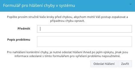 20 V levém horním rohu, se zobrazují hlášení o úspěšné nebo neúspěšné akci, kterou jste provedli.