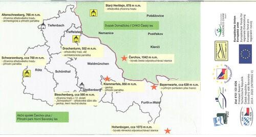 ČERVENEC A SRPEN 2020 Strana 5 Dobrodružné putování Horním Bavorským lesem a Českým lesem Geografické jádro území, na kterém spolupracují Akční spolek Čerchov plus a Svazek Domažlicko, tvoří